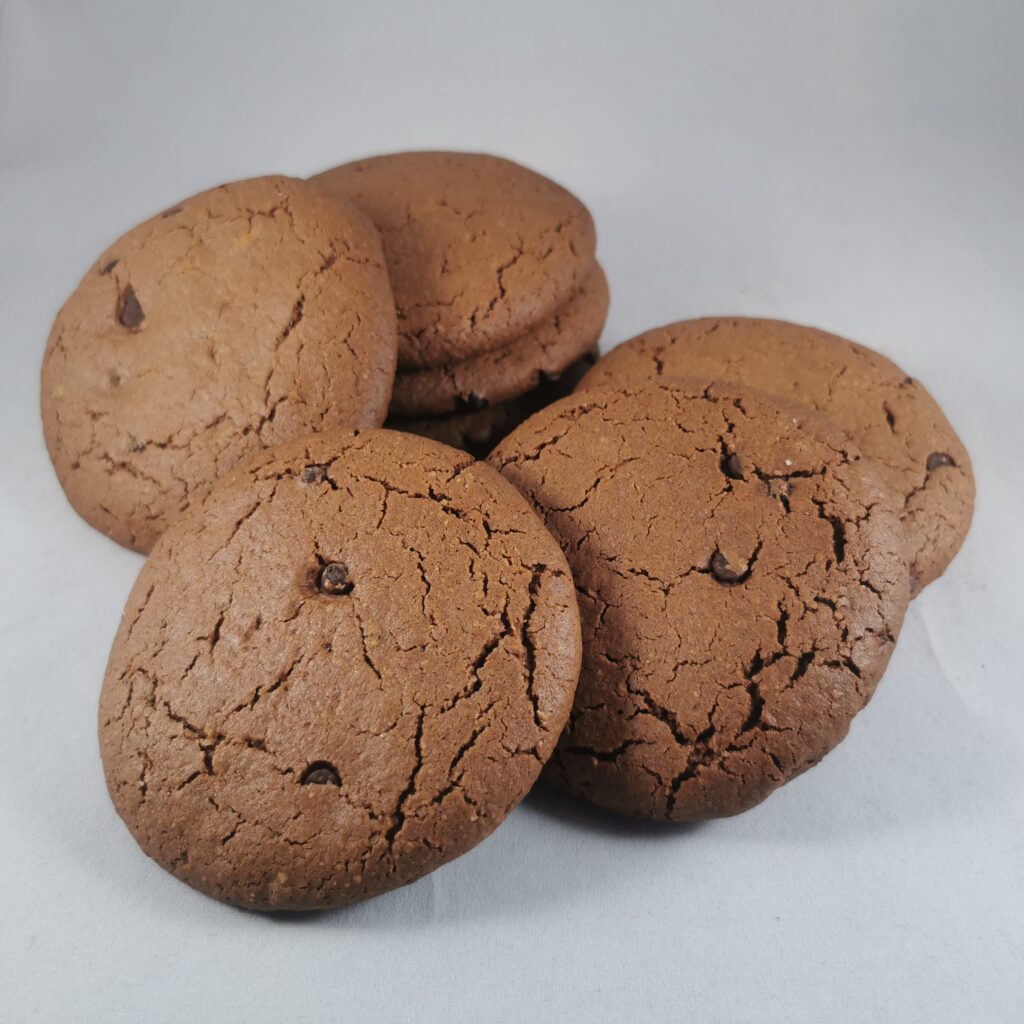 Cookies chocolat noir et cacao sans gluten et sans lactose